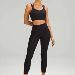Lululemon Black Align Ribbed Panel High-Rise Tight 25"